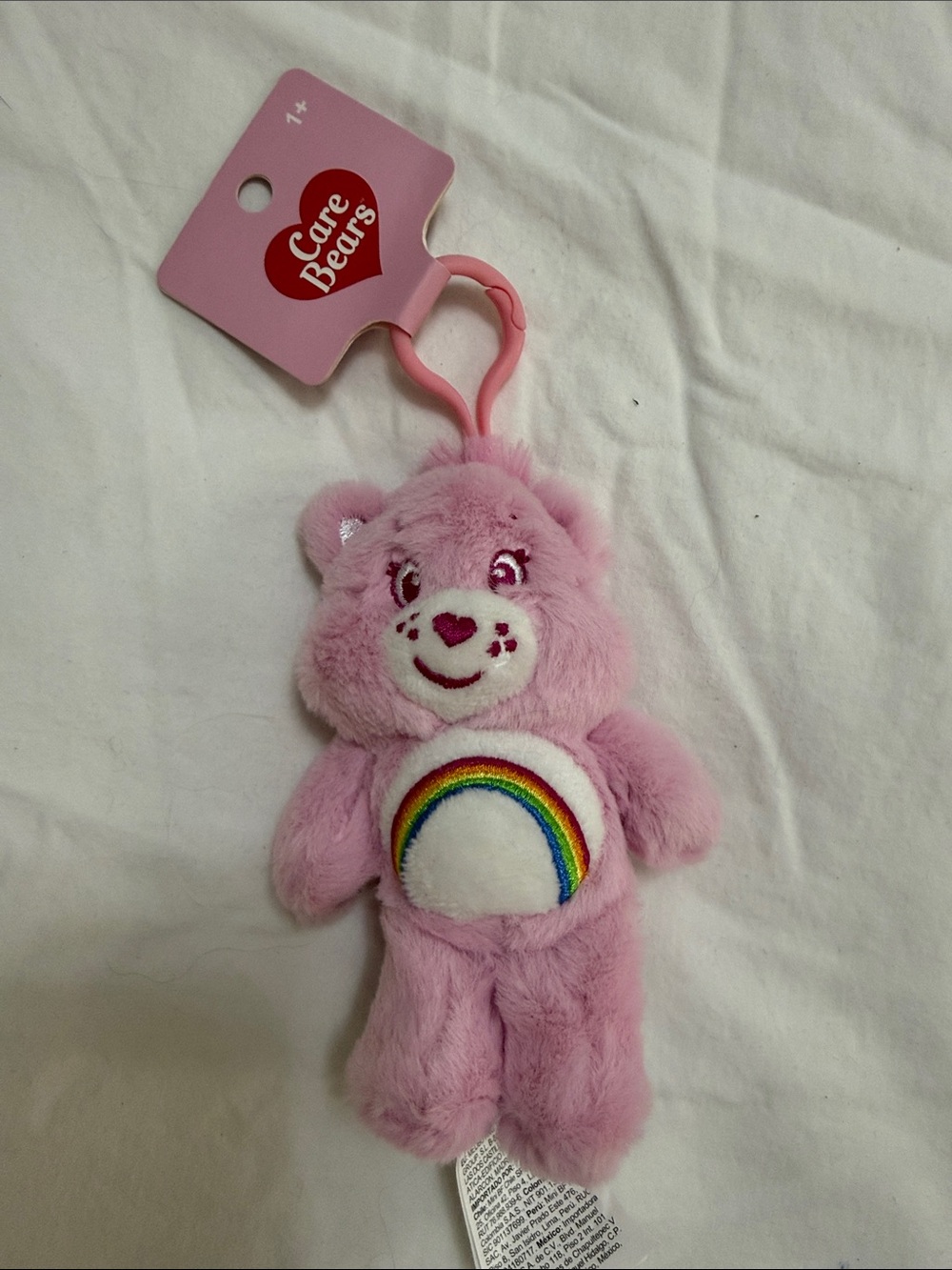 Care Bears - NWT - Pink Rainbow Clip Plush Keychain Charm